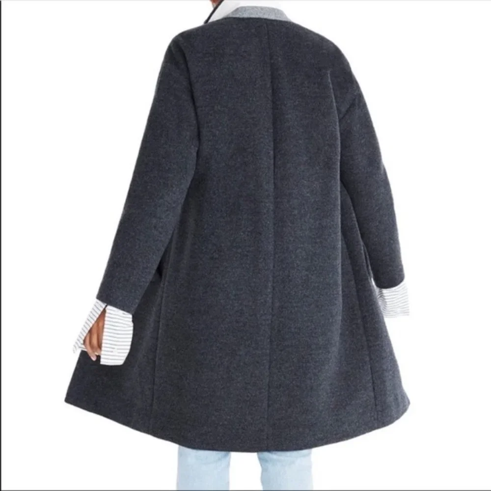 Madewell Monsieur Coat in Dark Gray - Picture 3 of 15